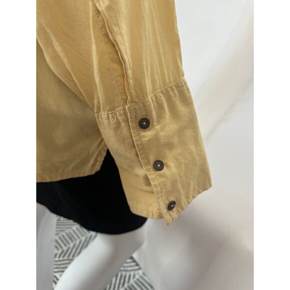 Calvin Klein Jeans Womens Beige Embroidered Button-Up Long Sleeve Shirt 2X - Picture 15 of 16